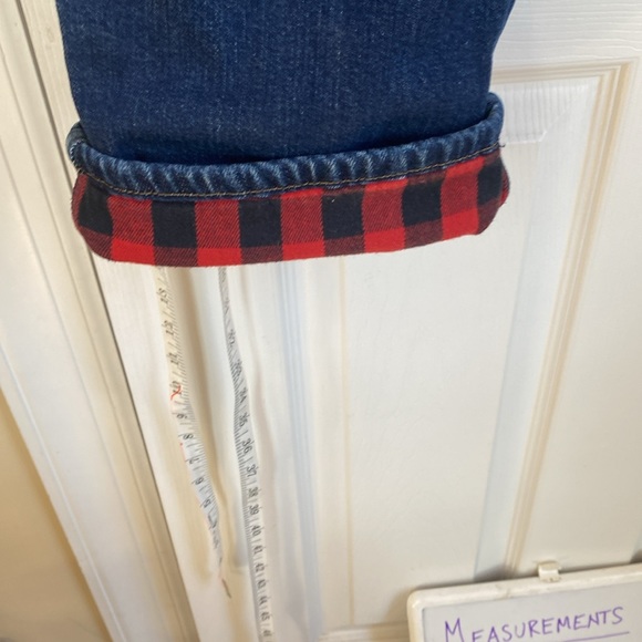 Carhartt Women's Straight Leg Jeans - Blue with Red Accents - Picture 4 of 8